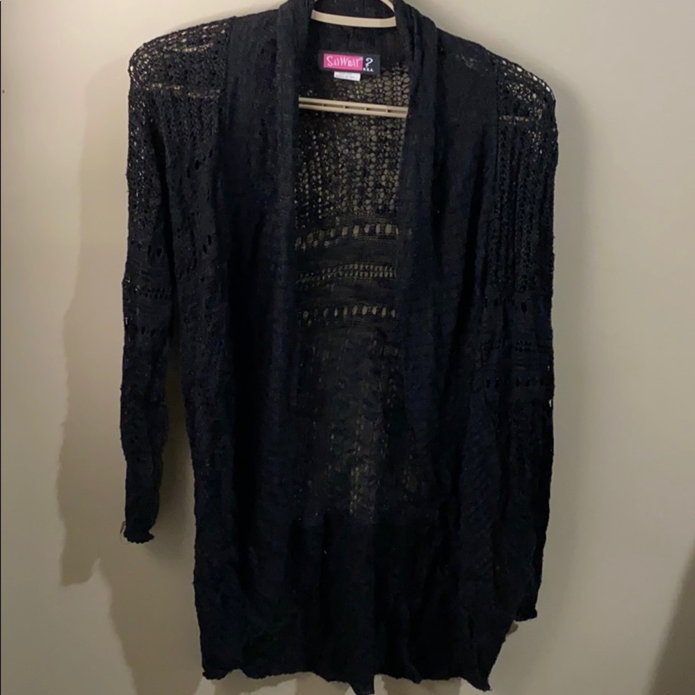 Black cardigan